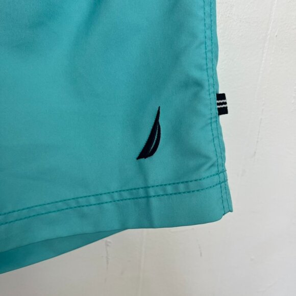 Nautica Board Shorts Blue Striped 34 Waist - Picture 2 of 4